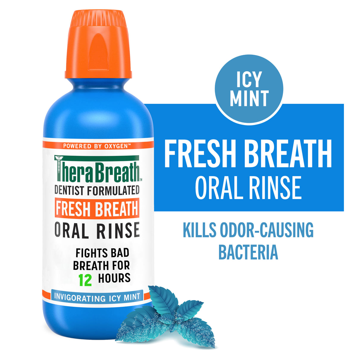 TheraBreath Fresh Breath Mouthwash Icy Mint · 공식 제품 이미지